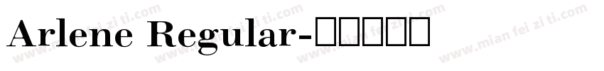 Arlene Regular字体转换